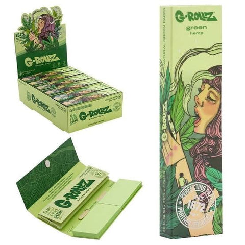 G-ROLLZ - Colossal Dream - Organic Hemp Green Kingsize Papers & Tips