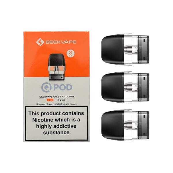 Geek Vape - 0.6 Ohm Q Pods 18-25W - Pack of 3 The JuicyJoint Geek Vape - 0.6 Ohm Q Pods 18-25W - Pack of 3 The JuicyJoint