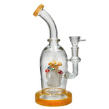 Mystic Myco Mushroom Percolator - 23cm Dab Adaptable Waterpipe Bong - GWPFUNGIB