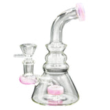 Flame Quencher Glass Mini Percolator - 15cm Dab Adaptable Bong - GWP210
