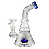 Flame Quencher Glass Mini Percolator - 15cm Dab Adaptable Bong - GWP210