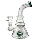 Flame Quencher Glass Mini Percolator - 15cm Dab Adaptable Bong - GWP210