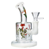 Flora Glass Mini Percolator - 15cm Dab Adaptable Bong - GWP351