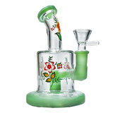 Flora Glass Mini Percolator - 15cm Dab Adaptable Bong - GWP351