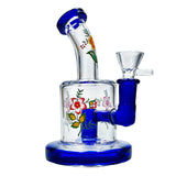 Flora Glass Mini Percolator - 15cm Dab Adaptable Bong - GWP351