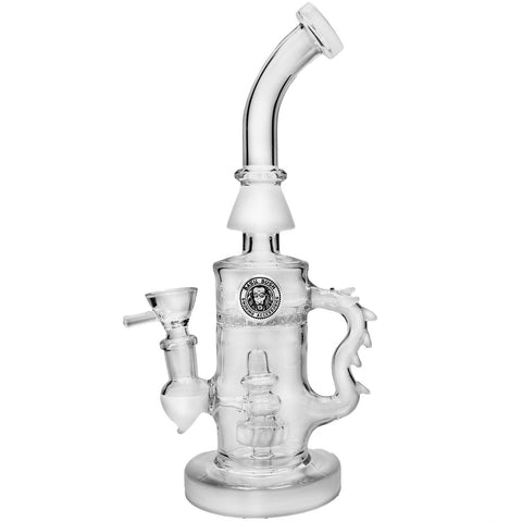 Basil Bush 25cm "Charge Up" Recycler Double Percolator Glass Bong - GWR7