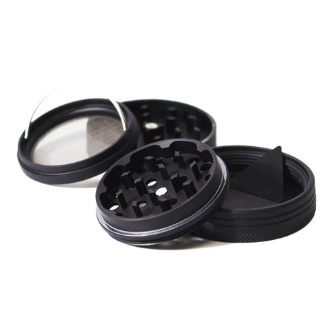 Get Hemp - 62mm - 4 Part Black Aluminium Grinder