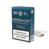 Green&Co - CBD Hemp Tobacco Free Cigarettes - Box of 20