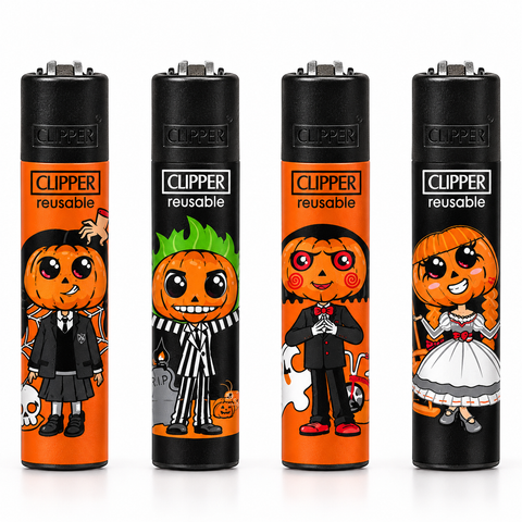 Clipper Lighters - Halloween Pumpkin Dolls