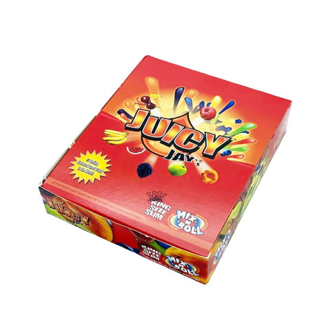 Juicy Jay's - Box of 24 Packs - Assorted Flavoured  King Size Slim Rolling Papers