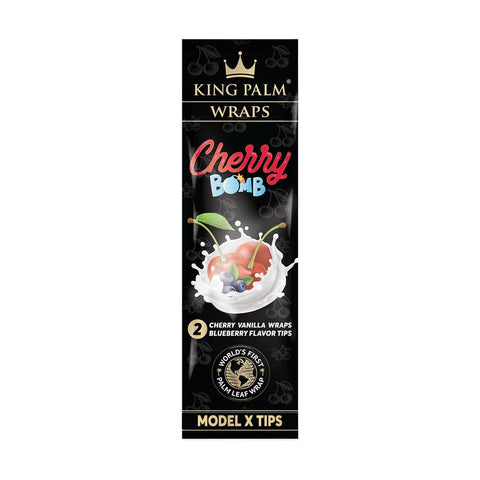 King Palm - Cherry Bomb  Wraps & X-Tips -- Pack of 2