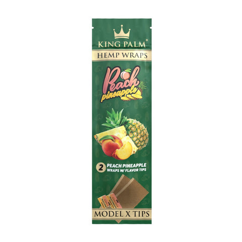 King Palm - Hemp Wraps + Tips - Peach Pineapple - Pack of 2