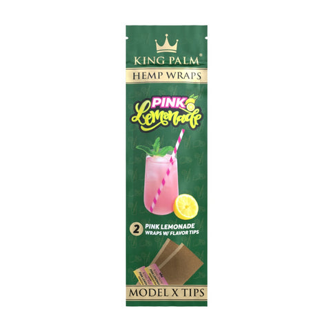 King Palm - Hemp Wraps + Tips - Pink Lemonade - Pack of 2