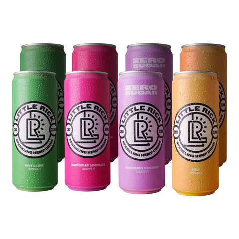 Little Rick - Sparkling CBD Drink - Mixed Pack of 8