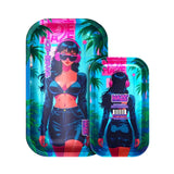 Reiko Anime - Medium Rolling Tray by Haze Holland