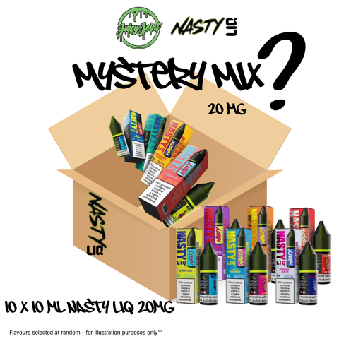 Nasty Liq - 20mg Mystery Mix 10 Pack - 10ml Nicotine Salts & E-Liquids