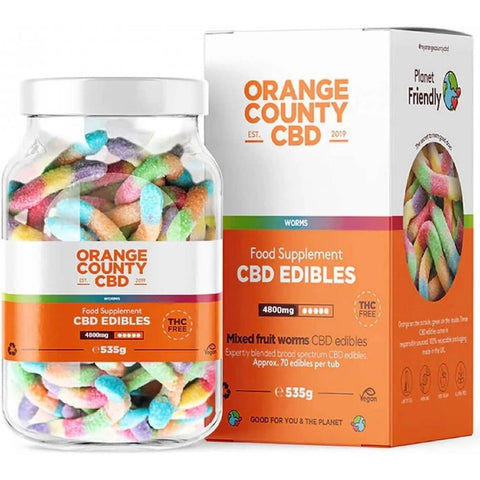 CLEARANCE!! Orange County CBD Gummies - 4800mg Large Tub (Past Expiry)