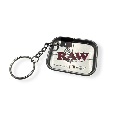 RAW Keyring - Mini Keychain Tray - Silver Chrome