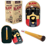 RAW 5" Glass Cone - Hand Pipe with Collectable Josh Tin