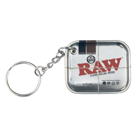 RAW Keyring - Mini Keychain Tray - Silver Chrome