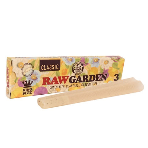 RAW Garden Cones with Plantable Tips - 3 Pack King Size