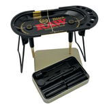 RAW Black - Prep Deck - Rolling Tray Station with Fold-Out Legs