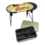 RAW Classic - Prep Deck - Rolling Tray Station with Fold-Out Legs