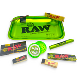 RAW - Emerald Green Classic - Rolling Tray Gift Set