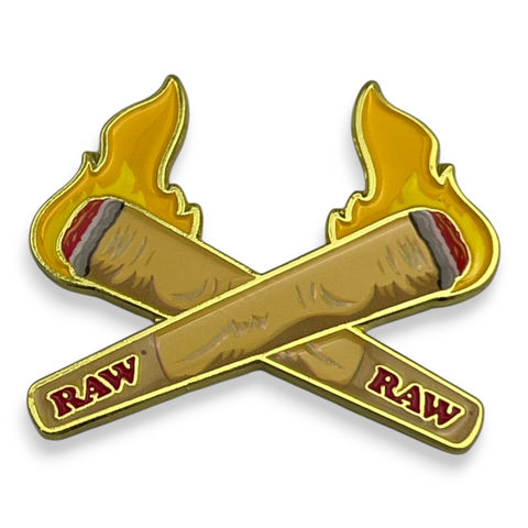 RAW - Mini Magnetic Pin Badge - RAW Cross Joints