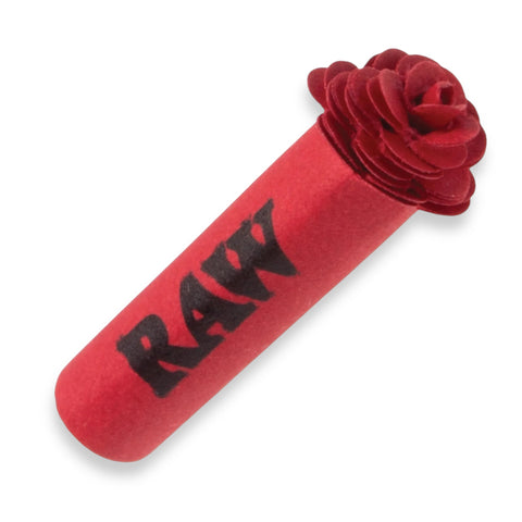RAW - Pre-rolled Red Rose Art Tip with Case
