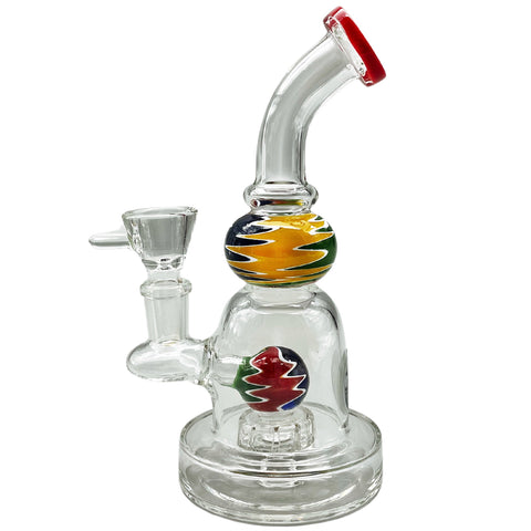 The Wave - Glass Mini Percolator - 17cm Dab Adaptable Bong - GWP802