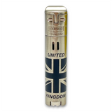 Clipper - Metal UK Silver  - Flint Wheel Jet Flame Lighter