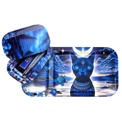 V Syndicate - Duo Rolling Tray & Ashtray - Feline Pharaoh