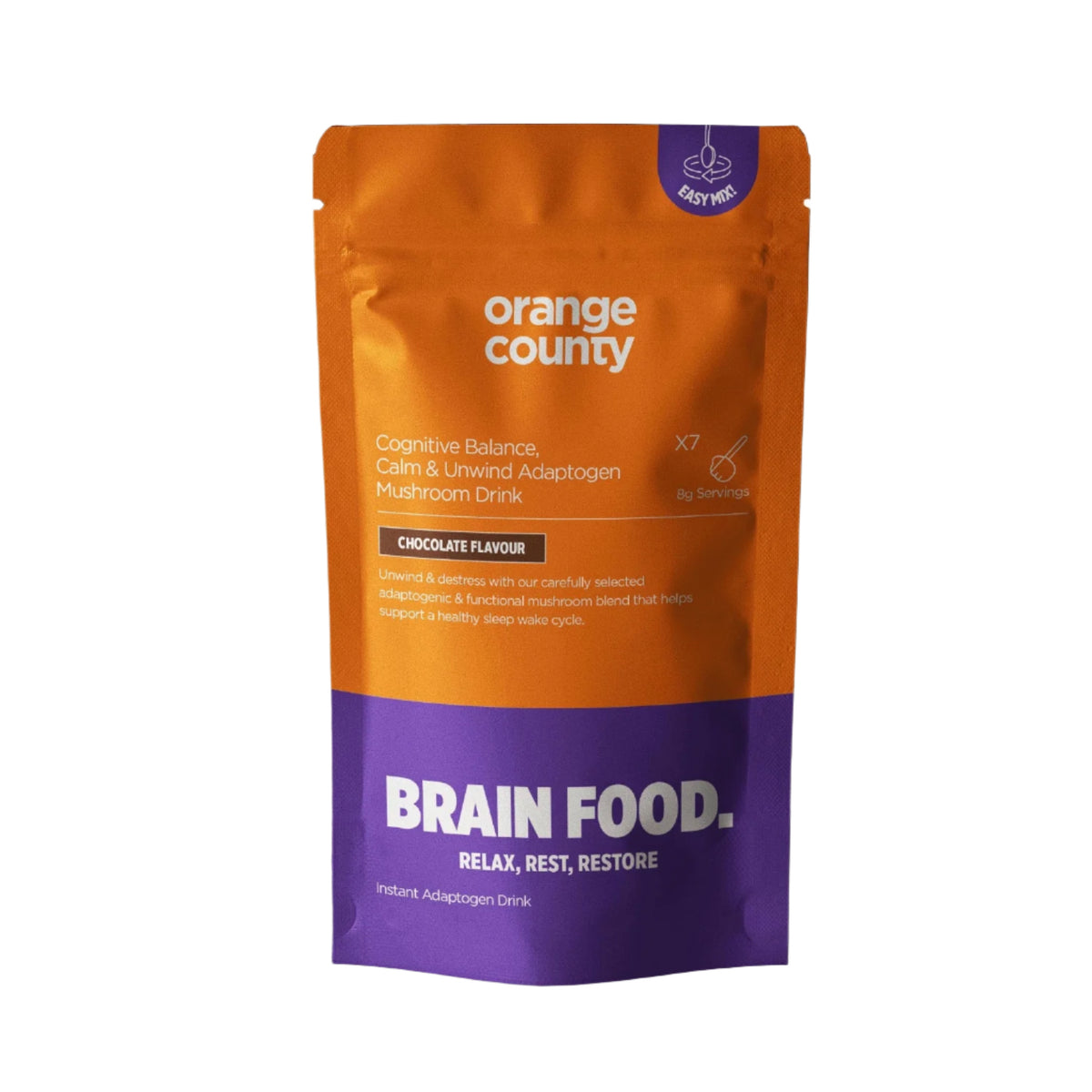 Orange County - Brain Food Nootropic Mushroom Chocolate - 60g Powder D ...