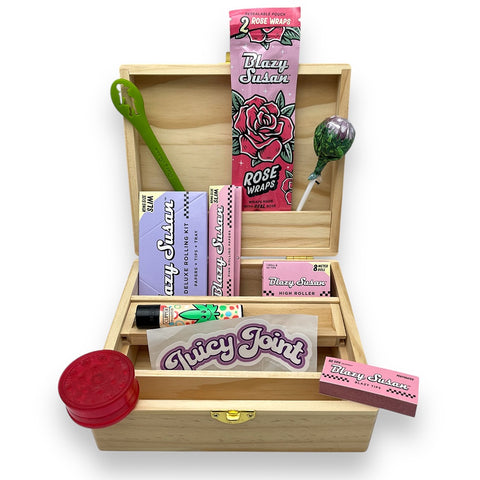 Chongz x Blazy Susan -  Wooden Rolling Box - Medium Gift Set