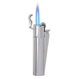 Clipper Metal Flint Wheel Jet Flame Lighter – Silver (Chrome or Brushed Steel)