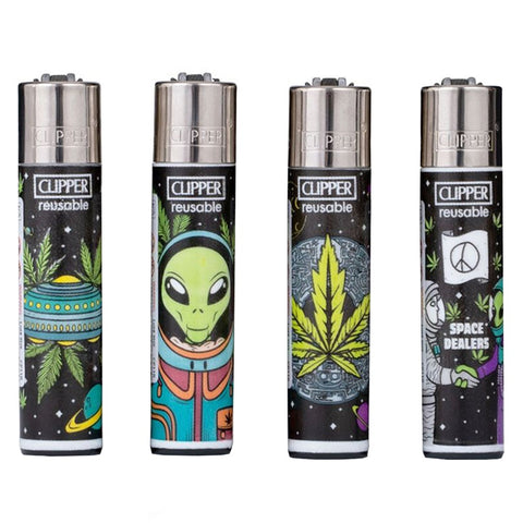 Clipper Lighters - Aliens Leaves