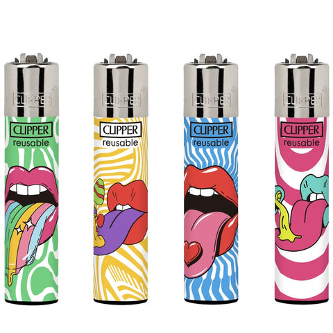 Clipper Lighter - Psychedelic Lips