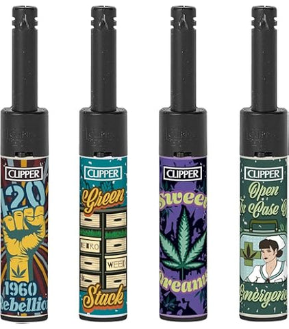 Clipper - Mini Tube Pipe & Bong Lighter - Retro Weed