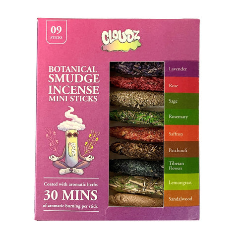 Cloudz Incense - Assorted Smudge Sticks - Pack of 9