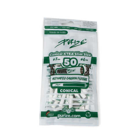 Purize Conical 5mm to 6mm - Pack of 50 Activated Charcoal Filters