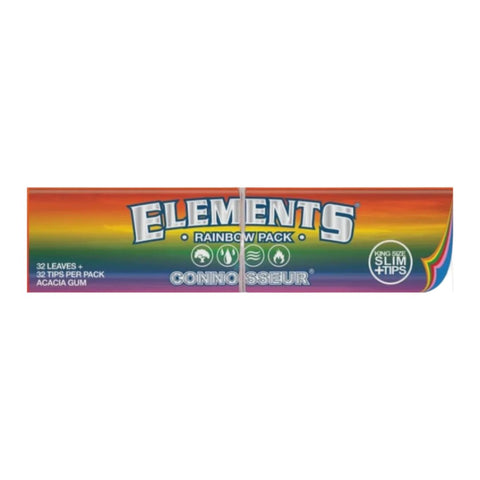 Elements Rainbow - Kingsize Slim Connoisseur - Rolling Papers and Tips