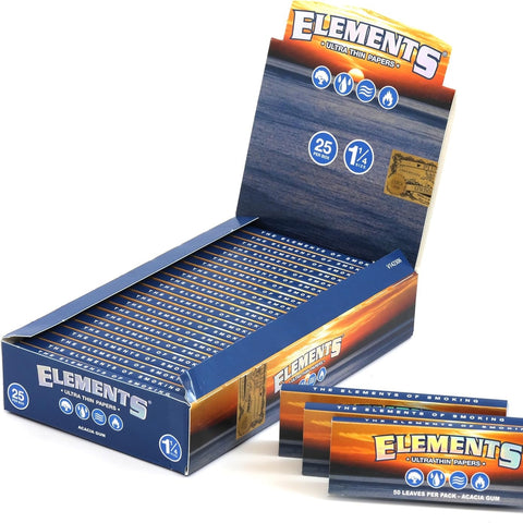 Elements - 1 1/4 Size - Ultra Slim Rice Rolling Papers - Box of 25
