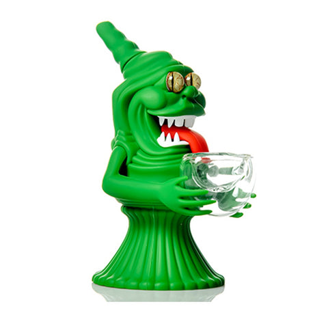Green Slime Monster - 16cm Silicone Bong with Glass Bowl