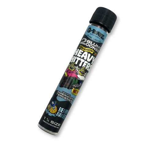G-Rollz - Heavy Hitters 2 x Terpene Infused 1 1/4 Cones with Glass Tips