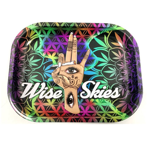 Wise Skies - Henna Hand - Metal Rolling Tray