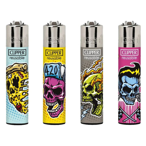 Clipper Lighter - Living Skulls