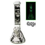 Chongz - "Monkeee Maan" 33cm Glow in the Dark  Thick Glass Bong