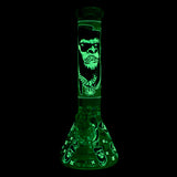 Chongz - "Monkeee Maan" 33cm Glow in the Dark  Thick Glass Bong