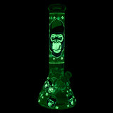 Chongz - "Monkeee Maan" 33cm Glow in the Dark  Thick Glass Bong